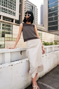 Flint Two Way Cargo Skirt in Stone