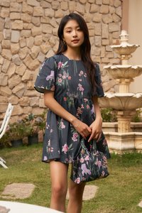 Britt Dress Romper in Blossoms Reverie