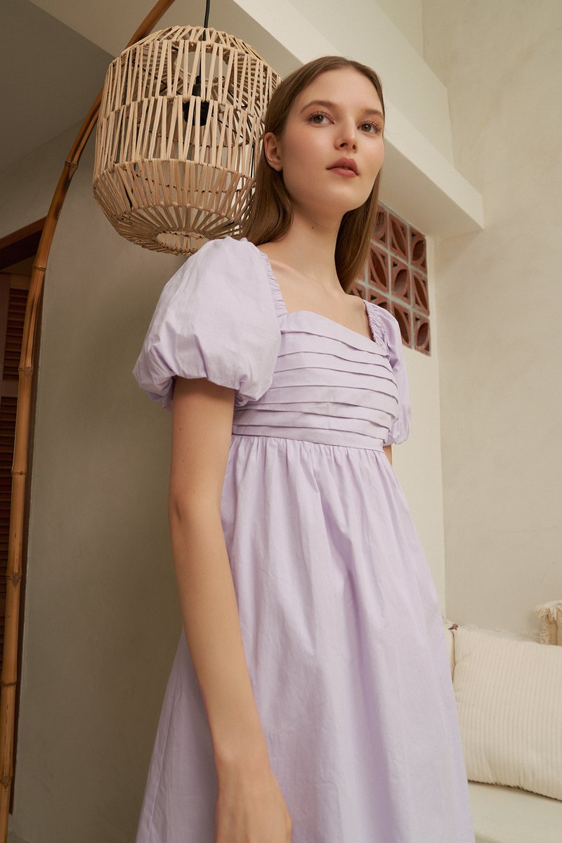 Vienna Pleated Babydoll Dress