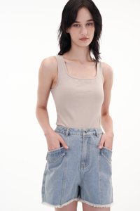 Karla Padded Top in Stone