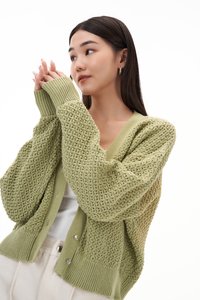 Ginette Knit Cardigan in Pistachio