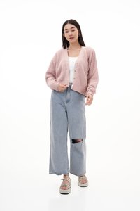 Ginette Knit Cardigan in Pink