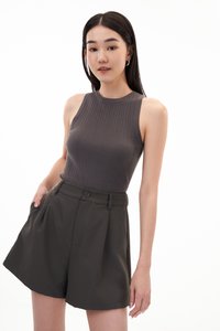 Anson Knit Top in Charcoal