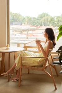 Ayaka Embroidered Babydoll Dress in Yellow