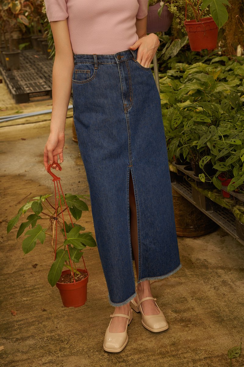 Briston Denim Maxi Skirt