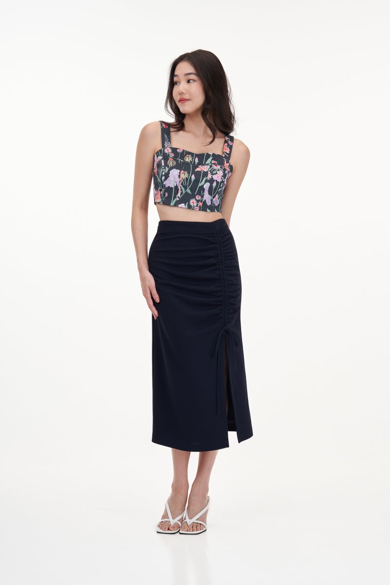 Elvira Ruched Midi Skirt