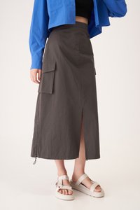 Flint Two Way Cargo Skirt in Charcoal