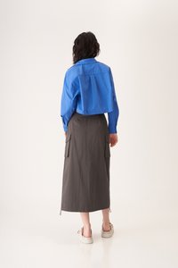 Flint Two Way Cargo Skirt in Charcoal