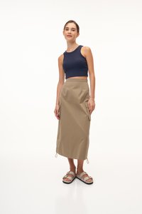 Flint Two Way Cargo Skirt in Khaki