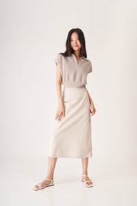 Flint Two Way Cargo Skirt in Stone