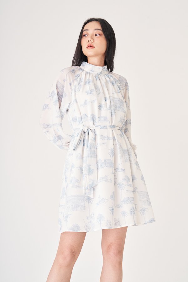 Kai High Collar Dress