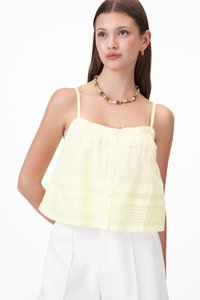 Keily Eyelet Top in Buttermilk