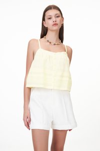 Keily Eyelet Top in Buttermilk