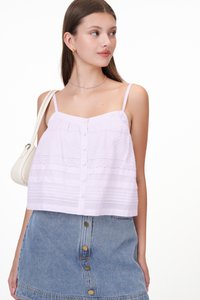 Keily Eyelet Top in Lilac