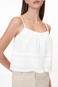 Keily Eyelet Top in White