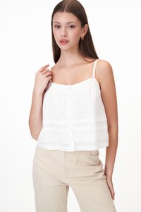 Keily Eyelet Top in White