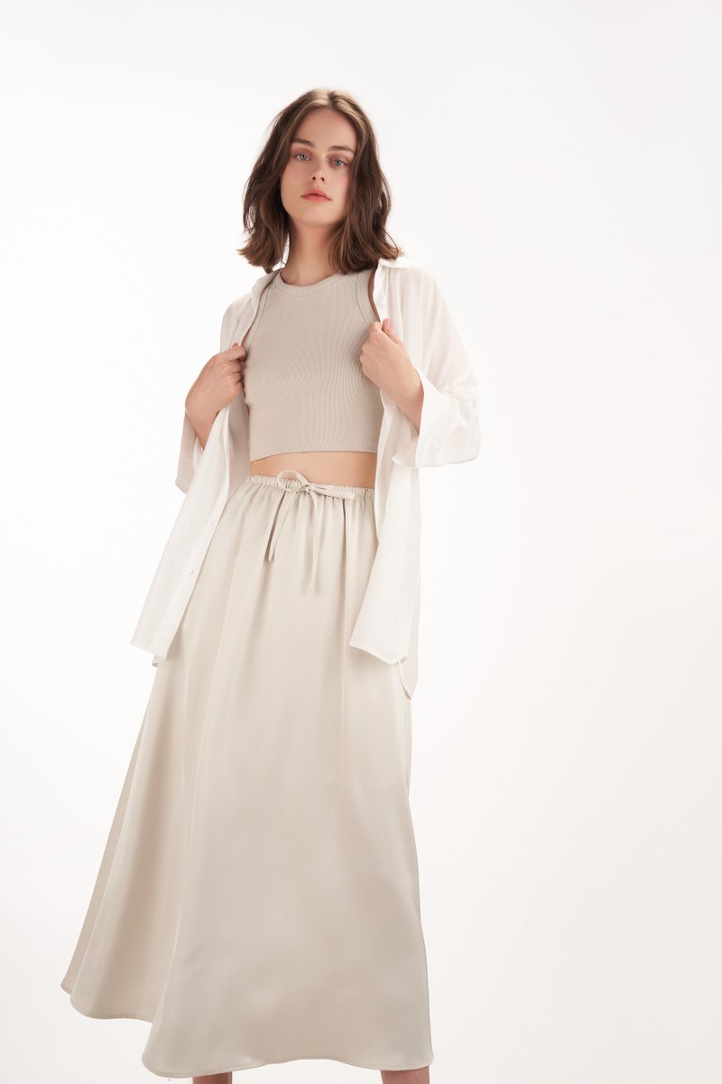 Lenne Satin Skirt