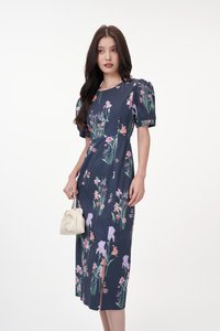 Linden Sleeve Sheath Dress in Blossoms Reverie