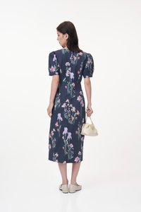 Linden Sleeve Sheath Dress in Blossoms Reverie