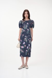 Linden Sleeve Sheath Dress in Blossoms Reverie