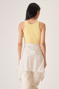 Paul Crop Racerback Tank Top in Daffodil