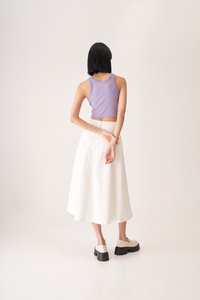 Paul Crop Racerback Tank Top in Lavender