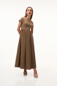 Paula Dress in Brown