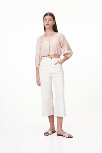 Ryann Linen Top in Pink