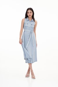 Zana Denim Dress in Light Wash