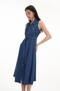 Zana Denim Dress in Dark Wash